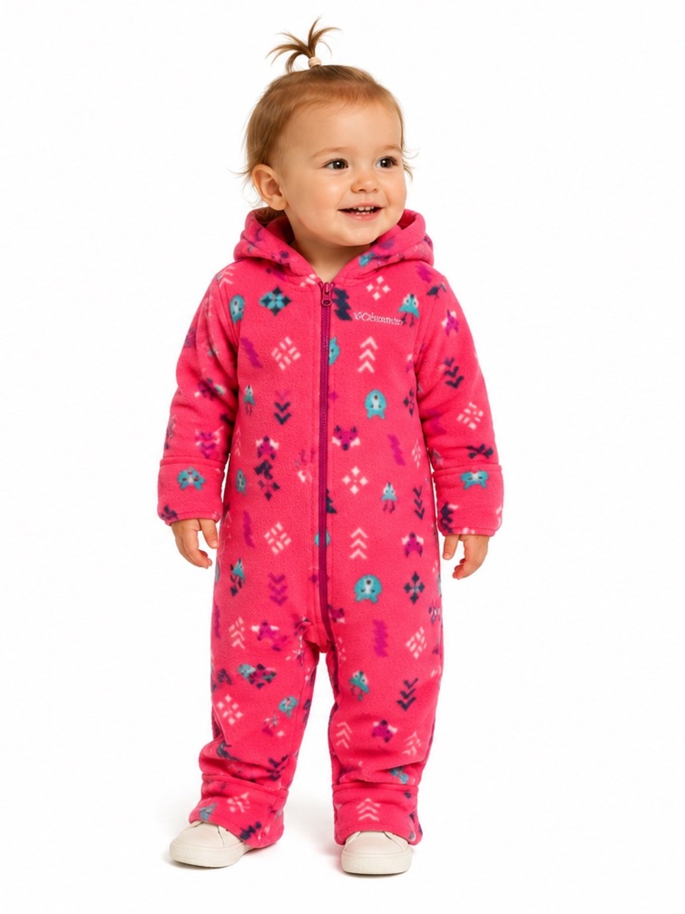 Columbia Infant 18-24M Pink Fleece Bunting Snowsuit Hooded One Piece